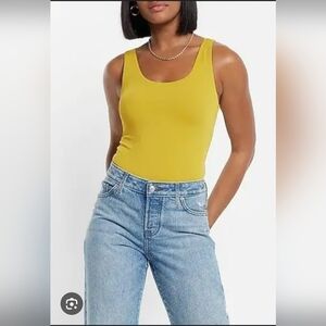 Stella Luce green yellow sleevless bodysuit Size S